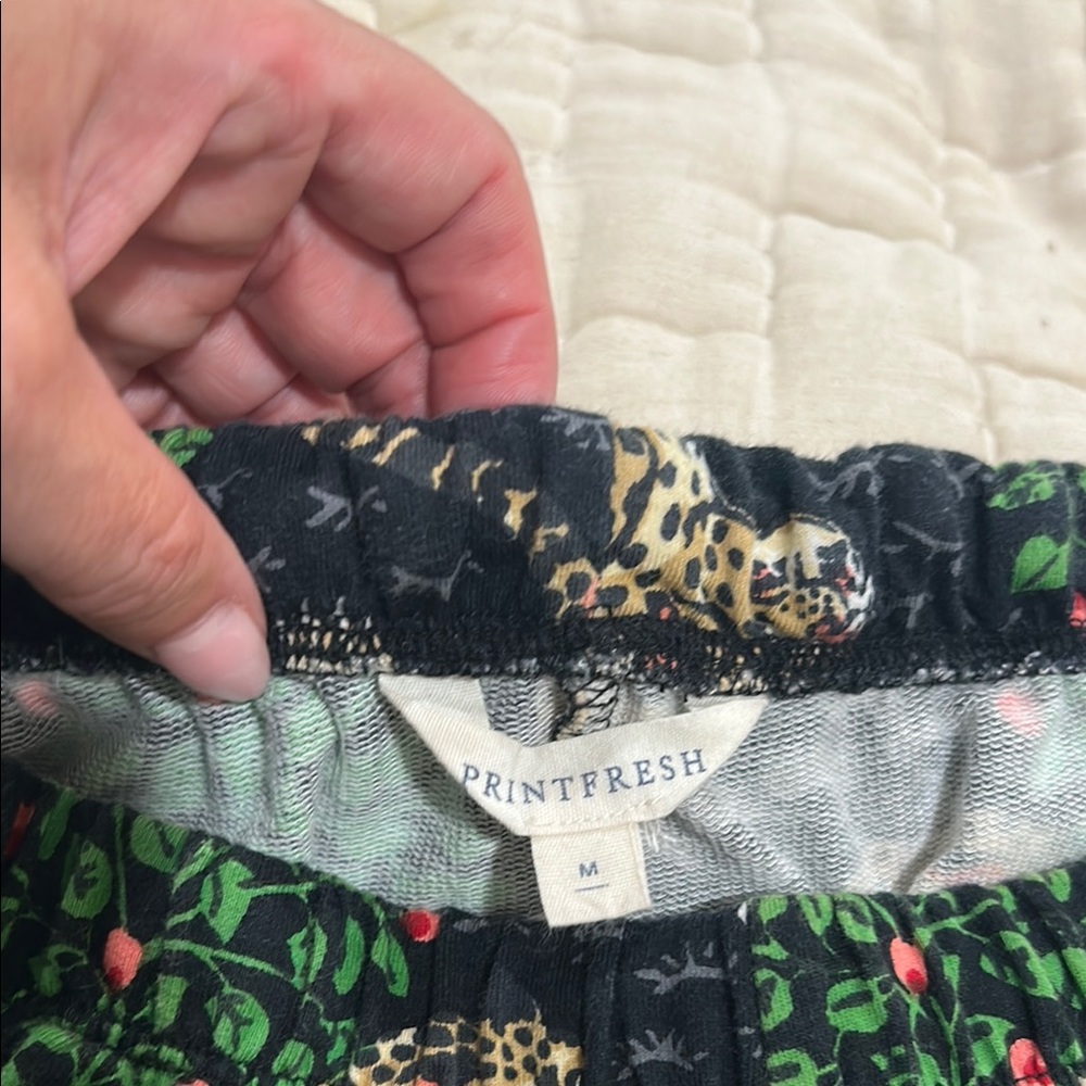 Printfresh Black and Green Animal Print joggers